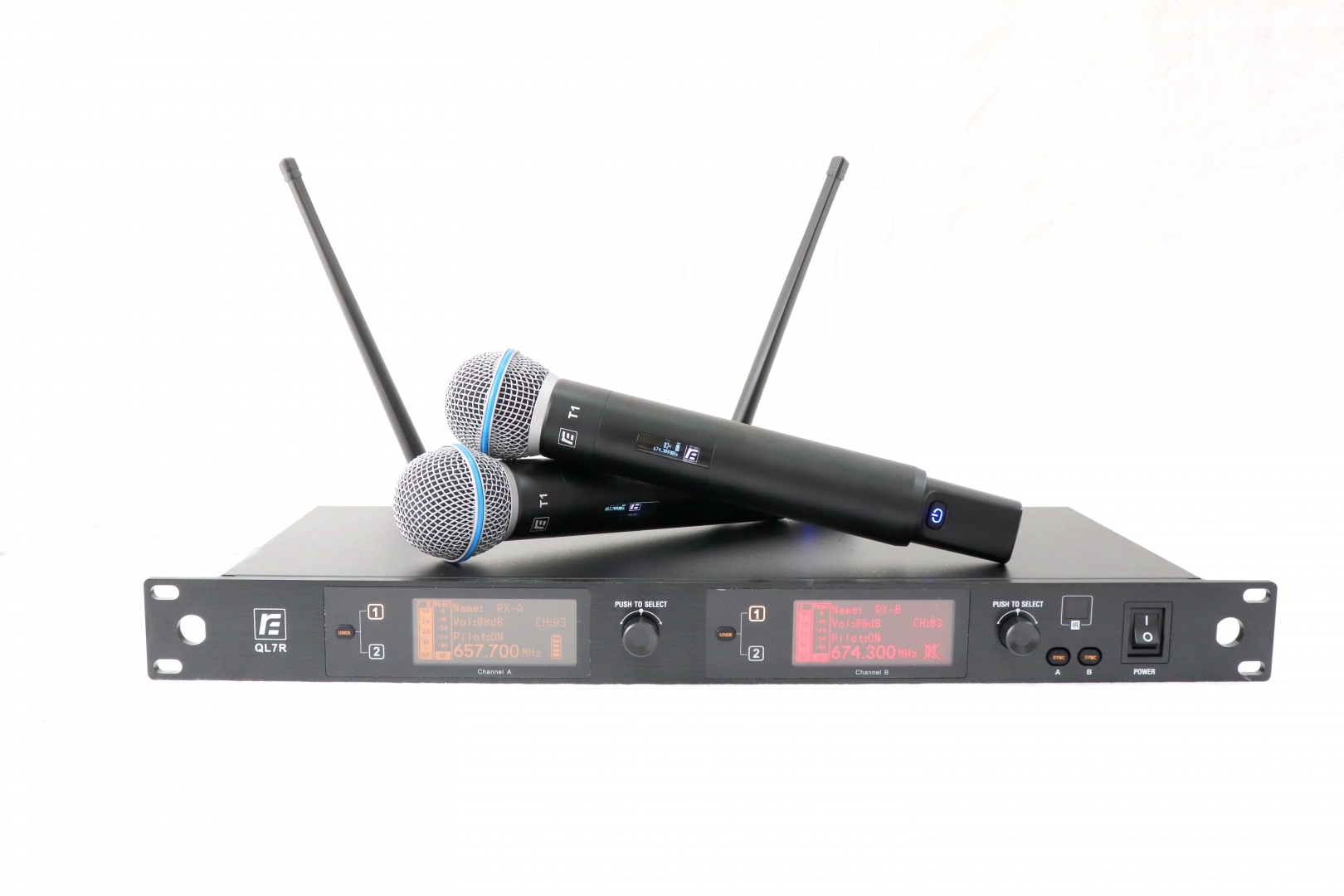 RFIntell QL7R/T1-B 720,500-754,000 МГц 2-канальная радиосистема с 2-мя ручными микрофонами в Нижегородской области
