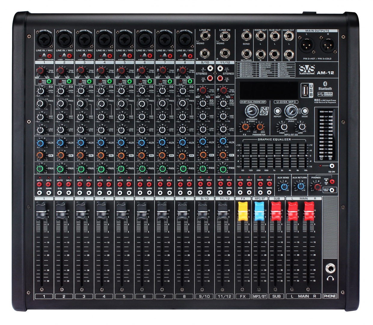 SVS Audiotechnik mixers AM-12 Микшерный пульт аналоговый, 12-канальный в Нижегородской области