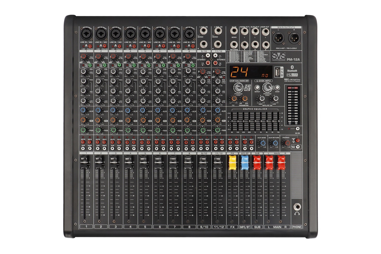 SVS Audiotechnik mixers PM-12A Активный аналоговый микшерный пульт, 12-канальный в Нижегородской области